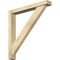 Ekena Millwork Traditional Block Rough Sawn Bracket w/ Offset Brace, Douglas Fir, 4"W x 28"D x 28"H BKT0402X28X28TRA05RDF - alternate 1
